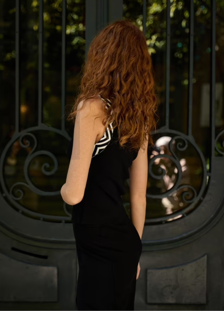 Giovanna's Set Gonna Camicetta Con Dettagli In Maglia - Nero